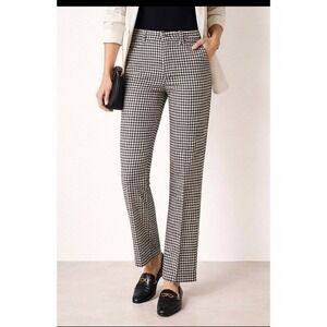 Talbots Monochrome Trousers with heritage check, capsule wardrobe, old‎ money